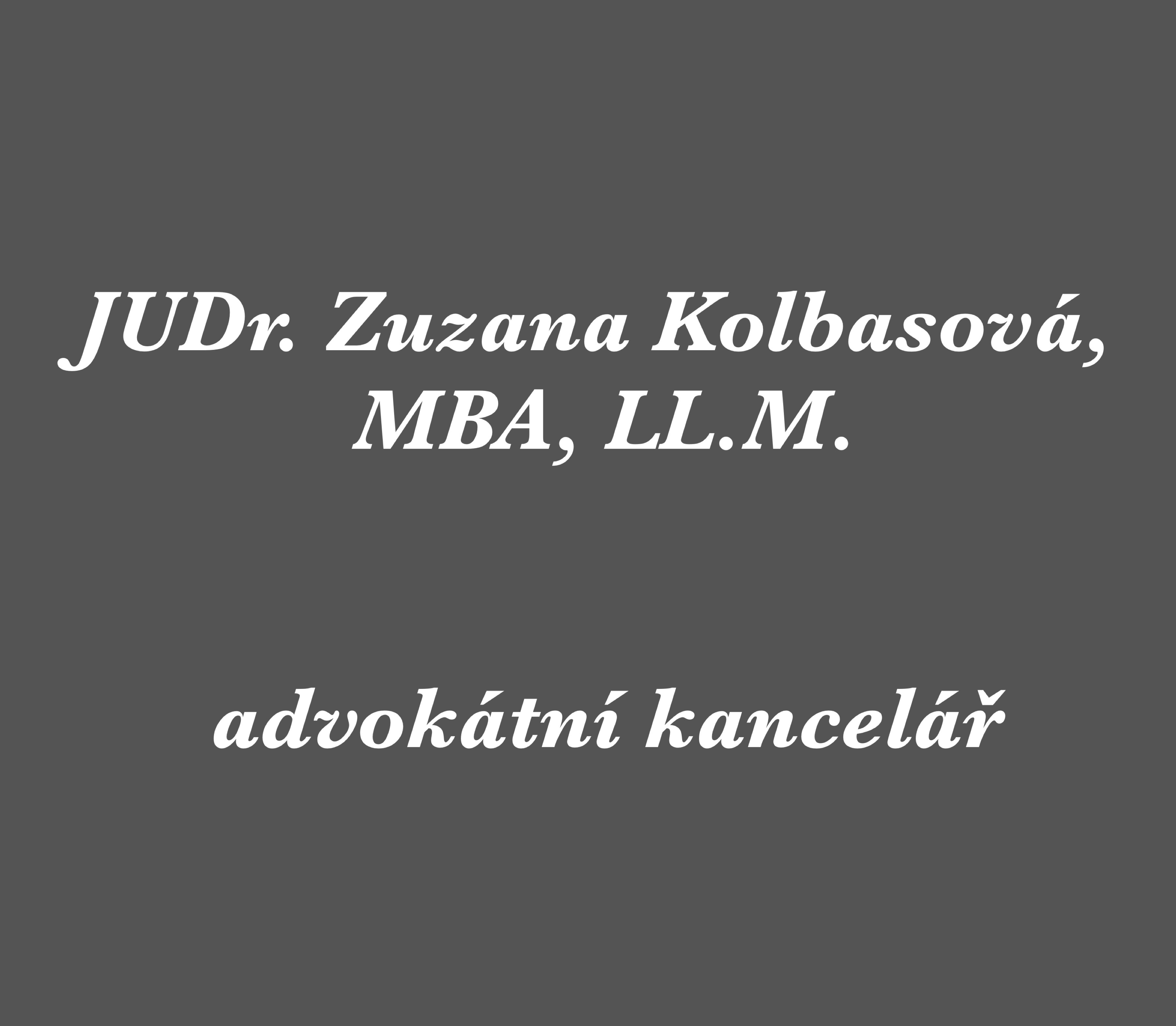 JUDR.Zuzana Kolbasová